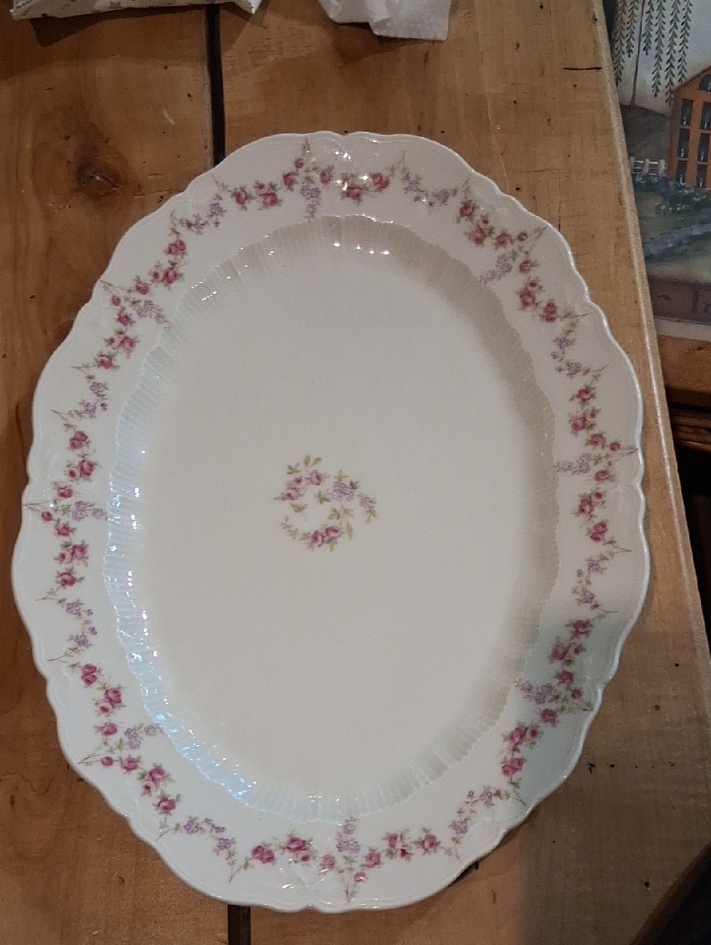 C.T. Germany- Carl Tielsch Rose Garden Platter